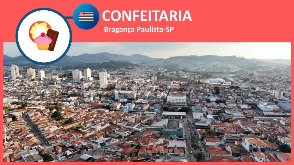 Confeitaria em Bragança Paulista-SP com bolos artesanais e doces finos sobre balcão