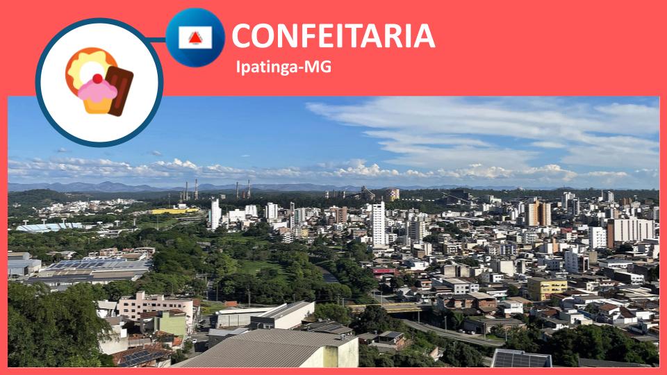 Vitrine de Confeitaria em Ipatinga-MG com bolos decorados e doces artesanais