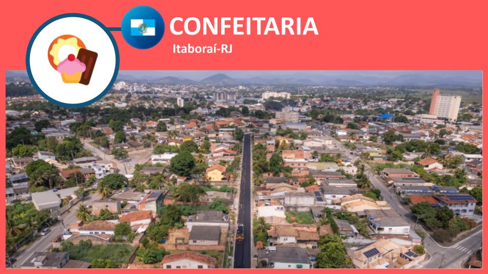Vitrine de bolos e doces artesanais de uma Confeitaria em Itaboraí-RJ