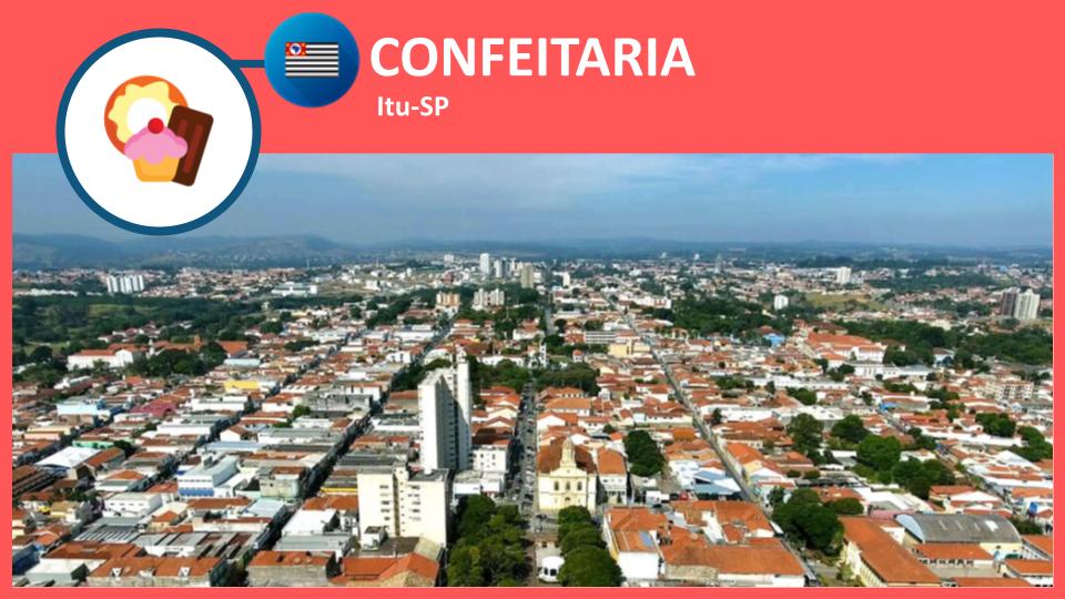Vitrine de confeitaria em Itu-SP com bolos artesanais e doces decorados