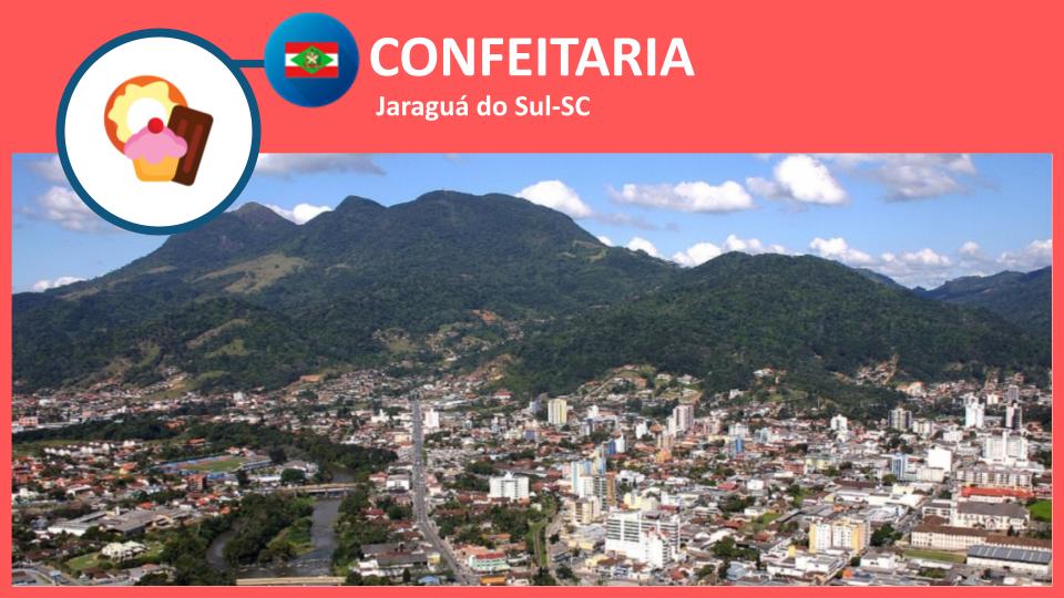 Confeitaria em Jaraguá do Sul-SC com bolos e doces artesanais expostos na vitrine