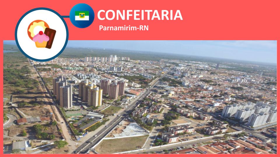 Confeitaria em Parnamirim-RN com bolos e doces artesanais expostos na vitrine