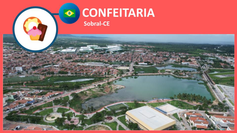 Confeitaria em Sobral-CE com bolos e doces artesanais expostos em vitrine
