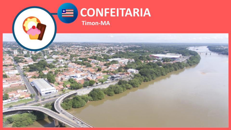 Confeitaria em Timon-MA: bolo artesanal decorado em balcão de doceria